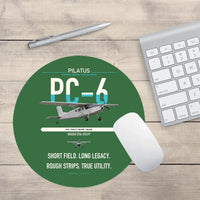 Thumbnail for Pilatus PC-6 Porter design on green round mouse pad