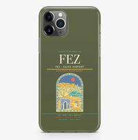 Thumbnail for Fez Airport (FEZ) design on green army iPhone 16 Pro MagSafe case