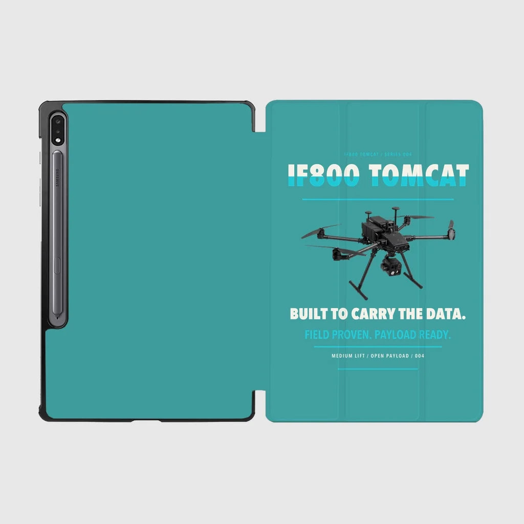 Inspired Flight IF800 Tomcat design on turquoise samsung tablet tablet case