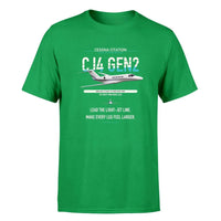 Thumbnail for Cessna Citation CJ4 Gen2 design on green double-side t-shirt, single-side print