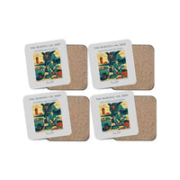 Thumbnail for The Morning Oil Drip - Designed Coasters design on light gray 4-pieces-set