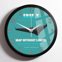 Thumbnail for AgEagle eBee X design on turquoise framed wall clock
