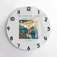 Thumbnail for VINTAGE G4088 - The Connecting Flight - Designed Wall Clocks design on lightgray no-frame