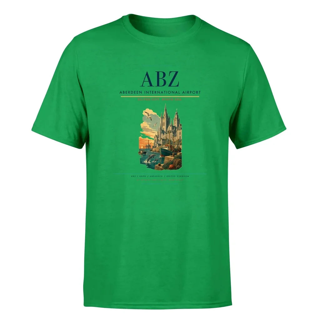 Aberdeen Airport (ABZ) Premium T-Shirt Green
