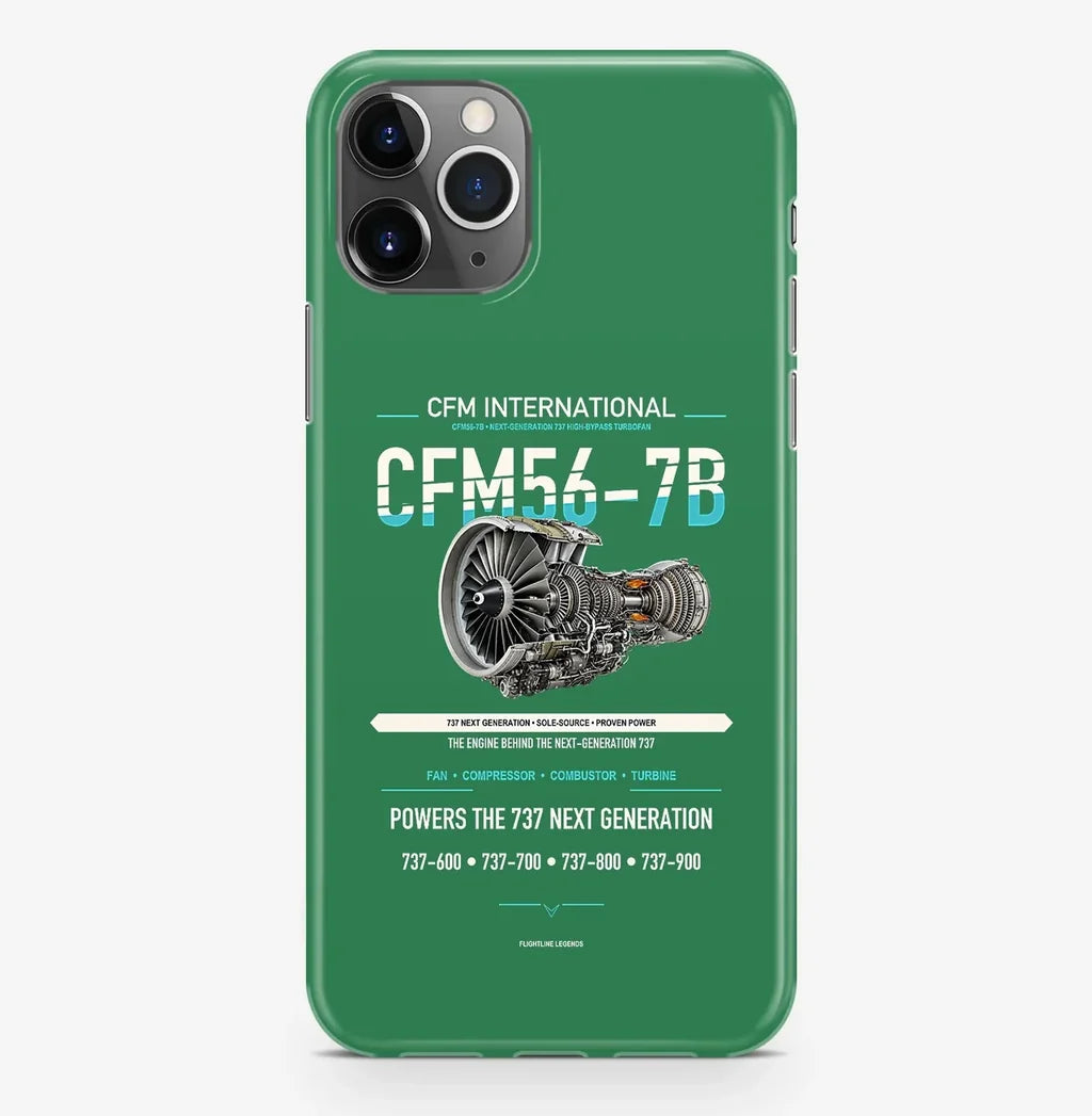 CFM56-7B Case ProMax design on green iphone case promax