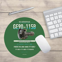 Thumbnail for GE90-115B design on green round mouse pad