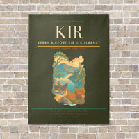 Thumbnail for Kerry Airport KIR — Killarney vertical canvas print - no frame - green army background