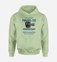 Thumbnail for PW4000-100 design on light green hoodie single side