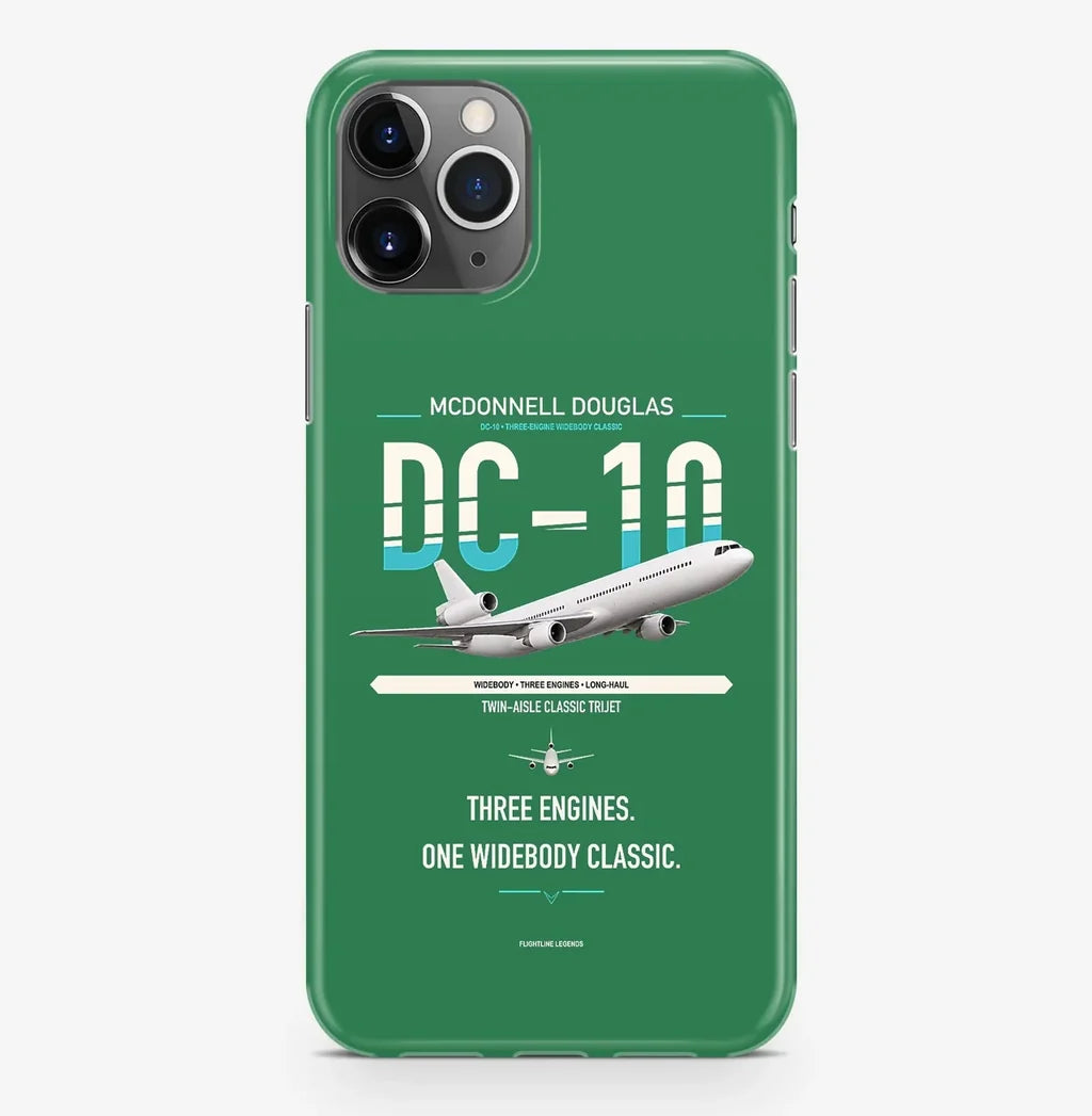 McDonnell Douglas DC-10 design on green magsafe iphone case, for iPhone Pro Max