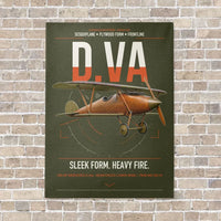 Thumbnail for Albatros D.Va vertical canvas print - no frame - green army background