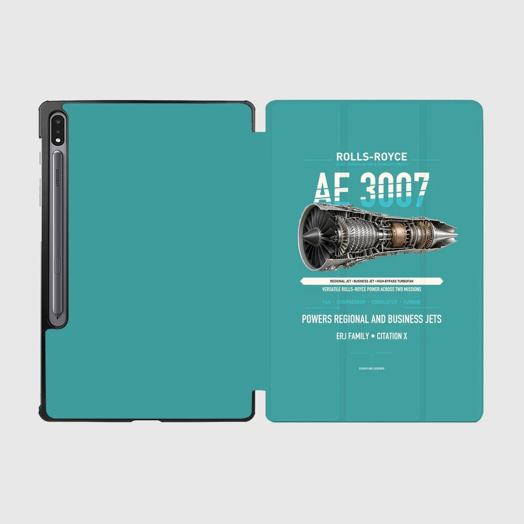 AE 3007 design on turquoise samsung tablet tablet case