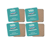 Thumbnail for Extra 300L design on turquoise 4 pieces set coaster