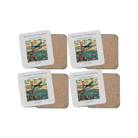Thumbnail for The Golden Gate Departure - Designed Coasters design on light gray 4-pieces-set