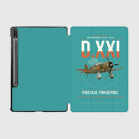 Thumbnail for Fokker D.XXI — Dutch LVA aircraft 221 design on turquoise samsung tablet tablet case