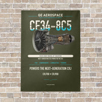 Thumbnail for CF34-8C5 vertical canvas print - no frame - green army background