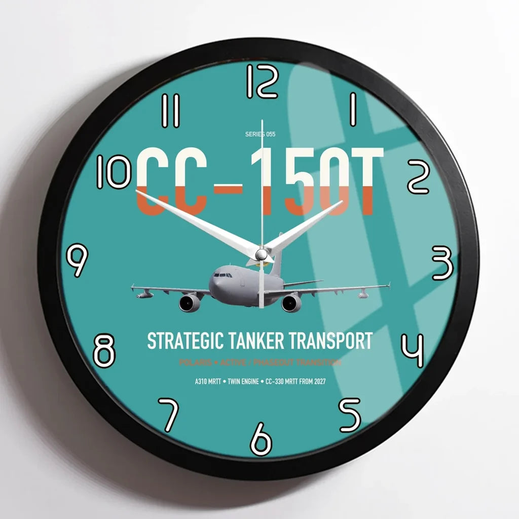 Airbus CC-150T Polaris design on turquoise framed wall clock