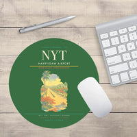 Thumbnail for Naypyidaw Airport (NYT) design on green round mouse pad