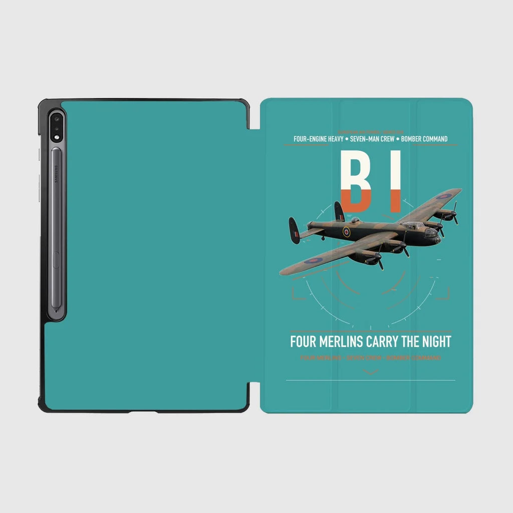 Avro Lancaster B I design on turquoise samsung tablet tablet case