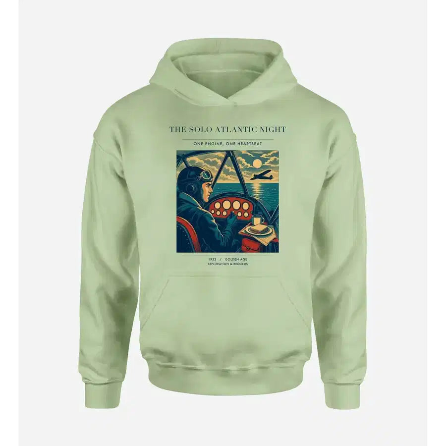 VINTAGE G4294 - The Solo Atlantic Night - Premium Hoodie design on lightgreen premium