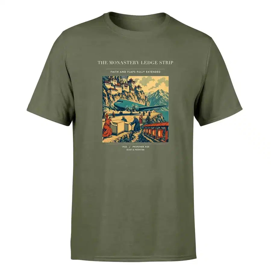 VINTAGE G4341 - The Monastery Ledge Strip - Premium T-Shirt design on greenarmy premium t shirt