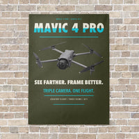 Thumbnail for DJI Mavic 4 Pro vertical canvas print - no frame - green army background