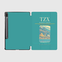Thumbnail for Trabzon Airport (TZX) design on turquoise samsung tablet tablet case