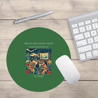 Thumbnail for VINTAGE G4442 - The Island Cinema Night - Designed Mouse Pads design on green round