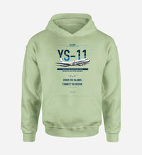 Thumbnail for NAMC YS-11A design on light green hoodie single side