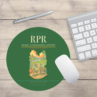Thumbnail for Swami Vivekananda Airport (RPR) design on green round mouse pad