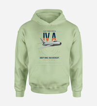 Thumbnail for Dassault Mystère IV A design on light green double-side hoodie, single-side print