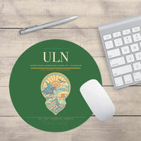 Thumbnail for Chinggis Khaan International Airport (ULN) design on green round mouse pad