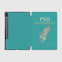 Thumbnail for Phnom Penh International Airport (PNH) design on turquoise samsung tablet tablet case