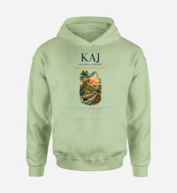 Thumbnail for Kajaani Airport (KAJ) design on light green hoodie single-side print
