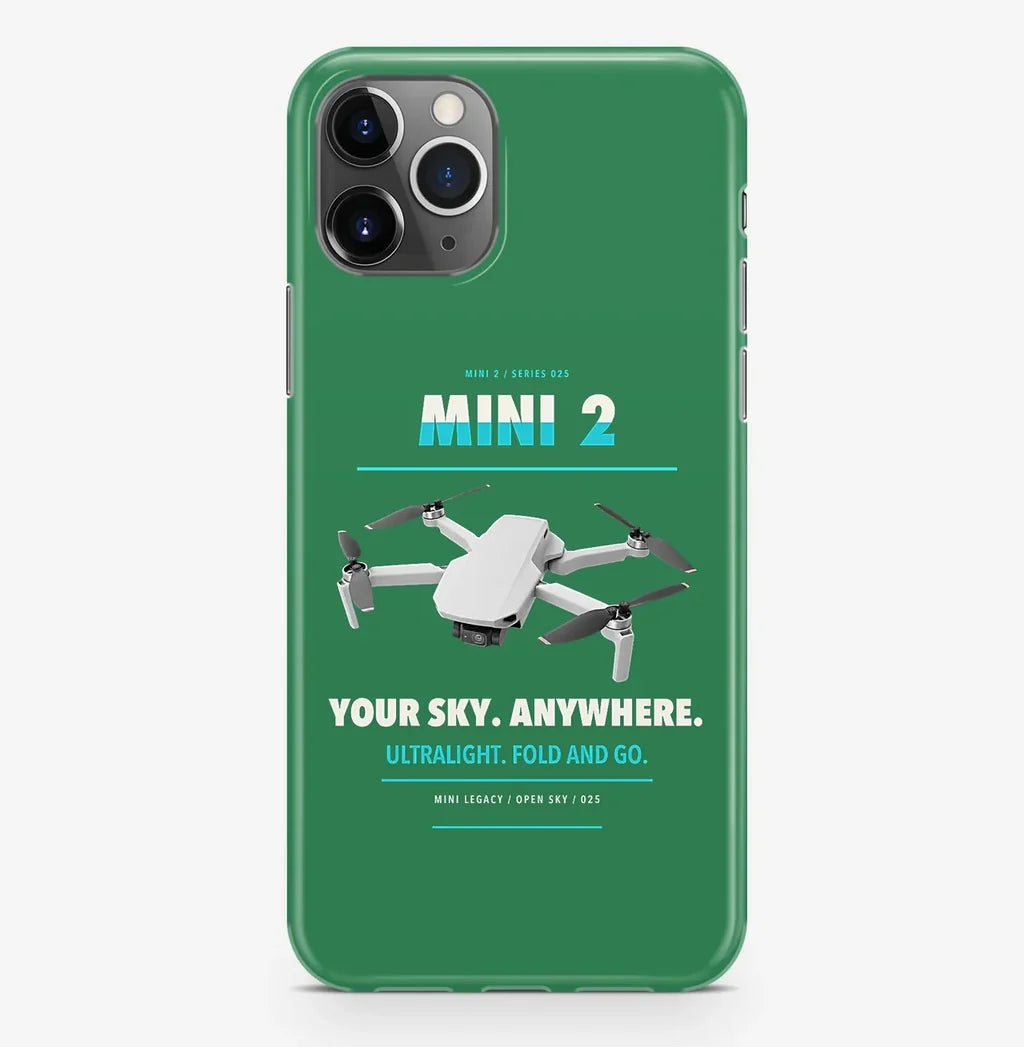 DJI Mini 2 Case ProMax design on green iphone case promax