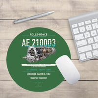 Thumbnail for AE 2100D3 design on green round mouse pad