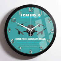 Thumbnail for BRINC LEMUR 2 design on turquoise framed wall clock