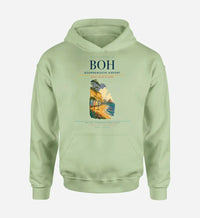 Thumbnail for Bournemouth Airport (BOH) design on light green hoodie single-side print