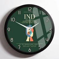 Thumbnail for Indianapolis International Airport IND Wall-Clock Framed - Dark Green