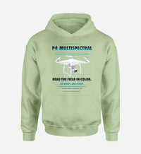 Thumbnail for DJI P4 Multispectral design on light green hoodie single side