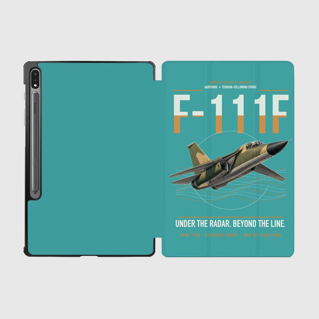 F-111F Aardvark design on turquoise samsung tablet tablet case