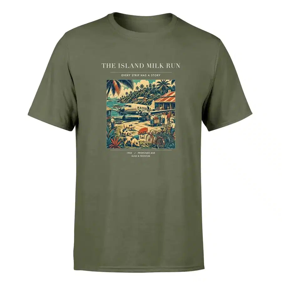 VINTAGE G4084 - The Island Milk Run - Premium T-Shirt design on greenarmy premium t shirt