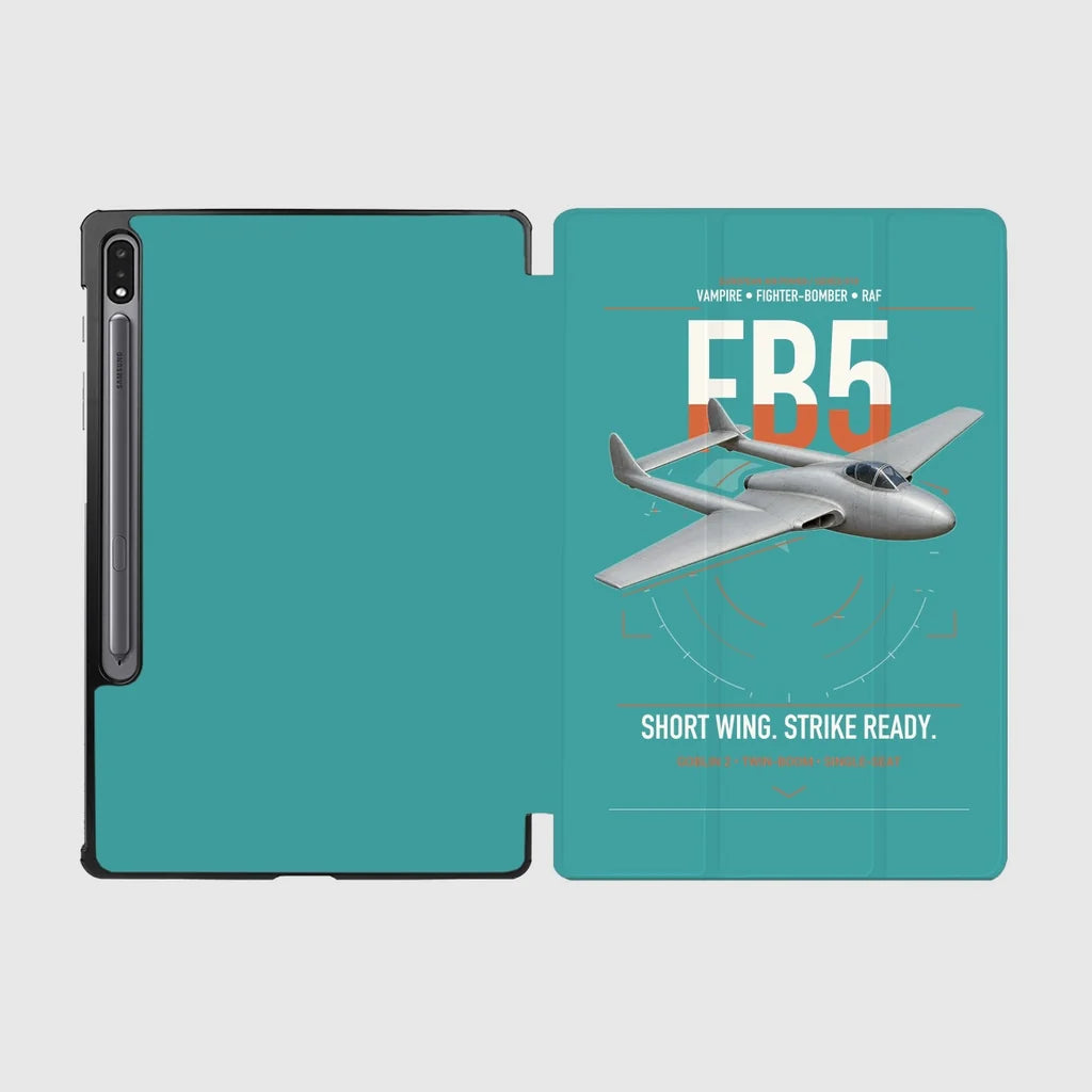 de Havilland Vampire FB5 design on turquoise samsung tablet tablet case