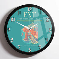 Thumbnail for Exeter International Airport (EXT) design on turquoise framed wall clock