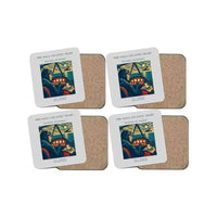 Thumbnail for The Solo Atlantic Night - Designed Coasters design on light gray 4-pieces-set