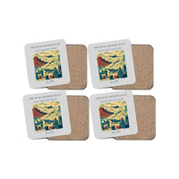Thumbnail for The Dune Shadow Race - Designed Coasters design on light gray 4-pieces-set