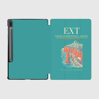 Thumbnail for Exeter International Airport (EXT) design on turquoise samsung tablet tablet case