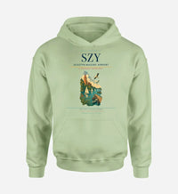 Thumbnail for Olsztyn-Mazury Airport (SZY) design on light green hoodie single-side print