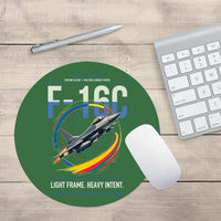 Thumbnail for F-16C Fighting Falcon design on green round mouse pad