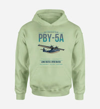 Thumbnail for PBY-5A Catalina design on light green double-side hoodie, single-side print