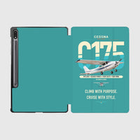 Thumbnail for Cessna 175 Skylark design on turquoise samsung tablet tablet case